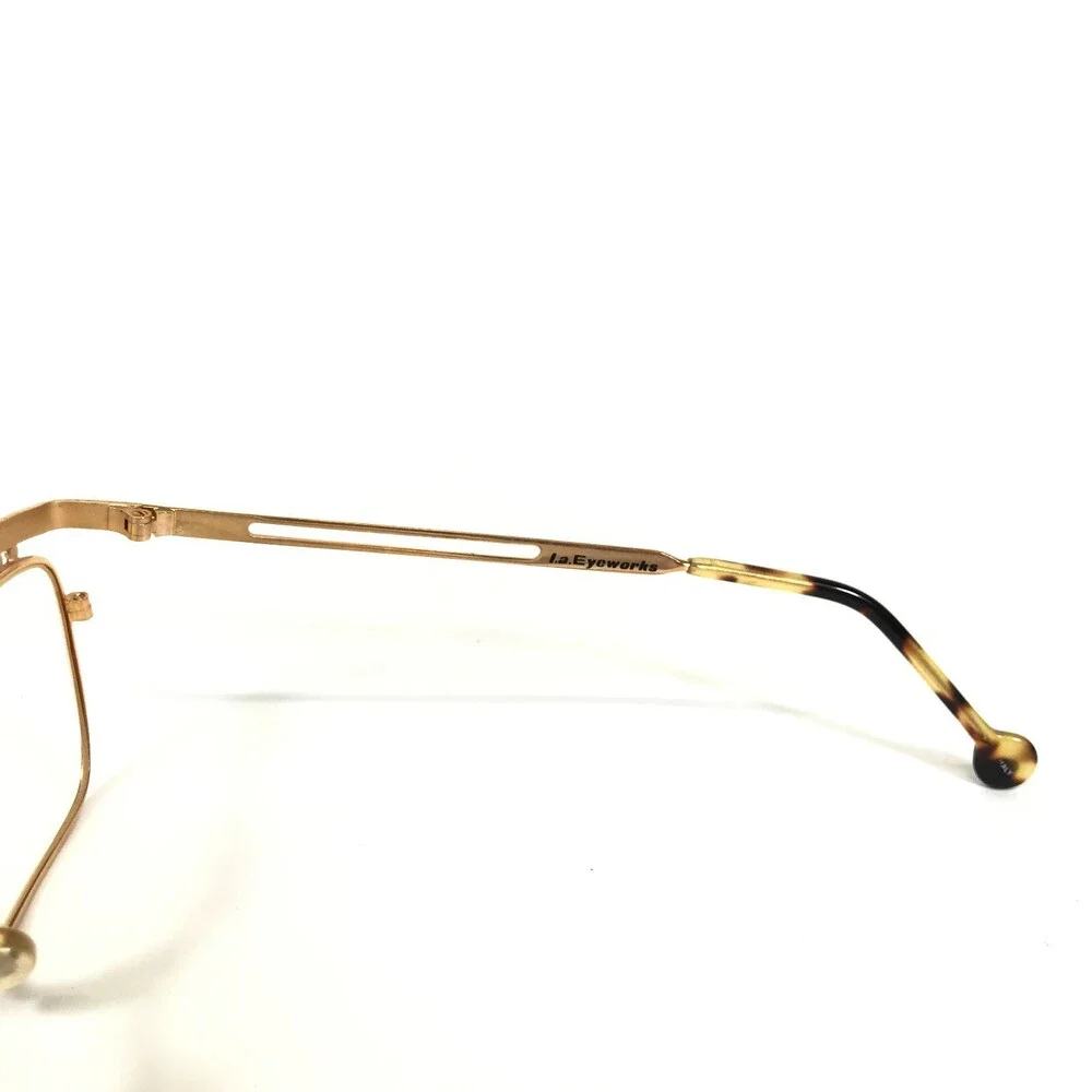 Vintage la Eyeworks Eyeglasses Frames FABIO 22KT Gold Plated 2u Shiny 53-20-135